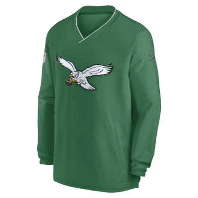 Easy to use Philadelphia Eagles Logo Men&apos;s Nike NFL Long-Sleeve Windshirt Green